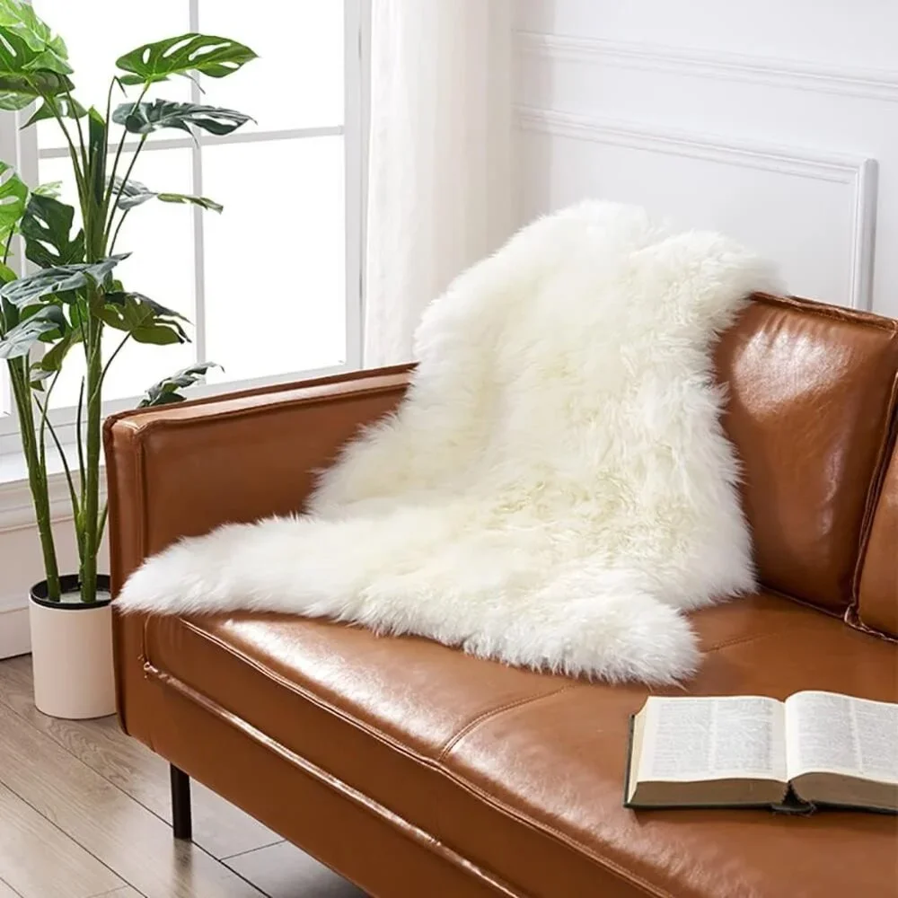 New Premium Genuine Sheepskin Rug Brown Real Australia Sheepskin Natural Luxury